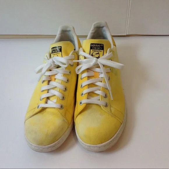 Adidas Yellow Stan Smith Sneakers Pharrell Men's - Picture 2 of 3